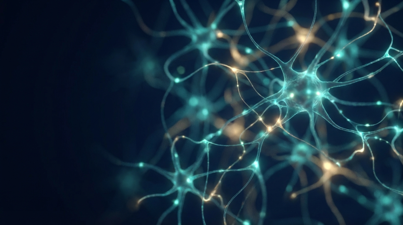 A glowing web of connected neurons